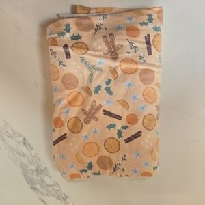Festive Orange and Blue Patterned Swaddle